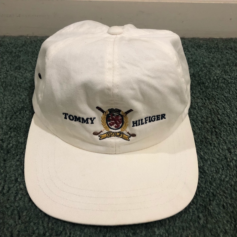Vintage 90s Tommy Hilfiger strapback hat hip hop
